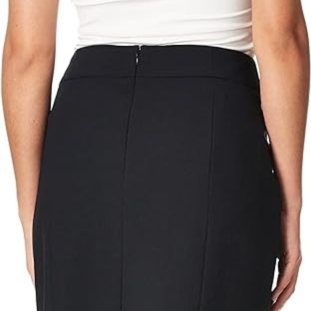 Calvin Klein Women's Classic Fit Straight Lux Suit Skirt 4P 4 Petite